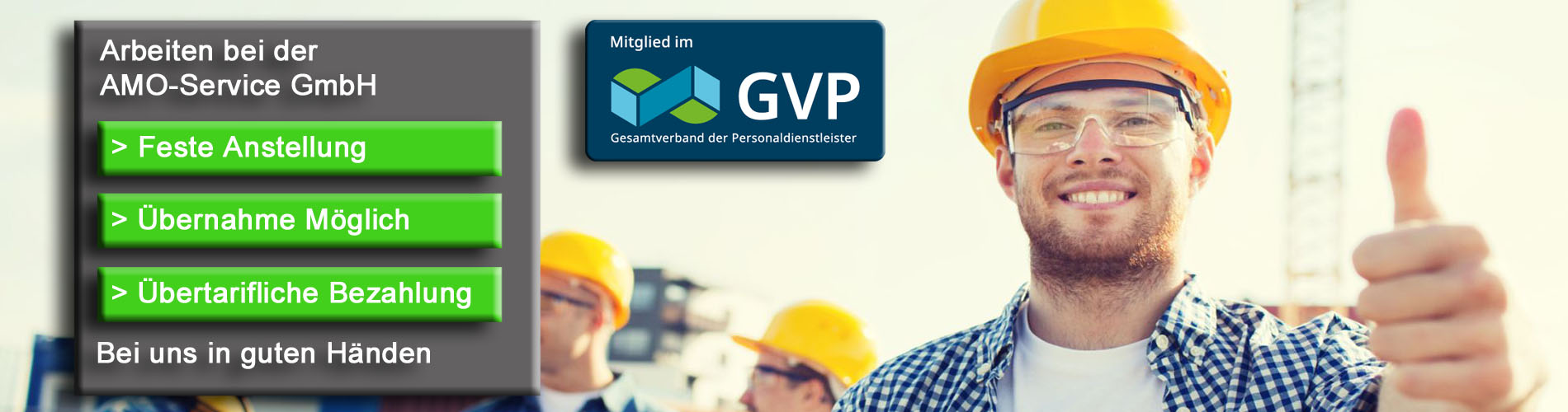 Arbeiten bei der AMO-Service GmbH